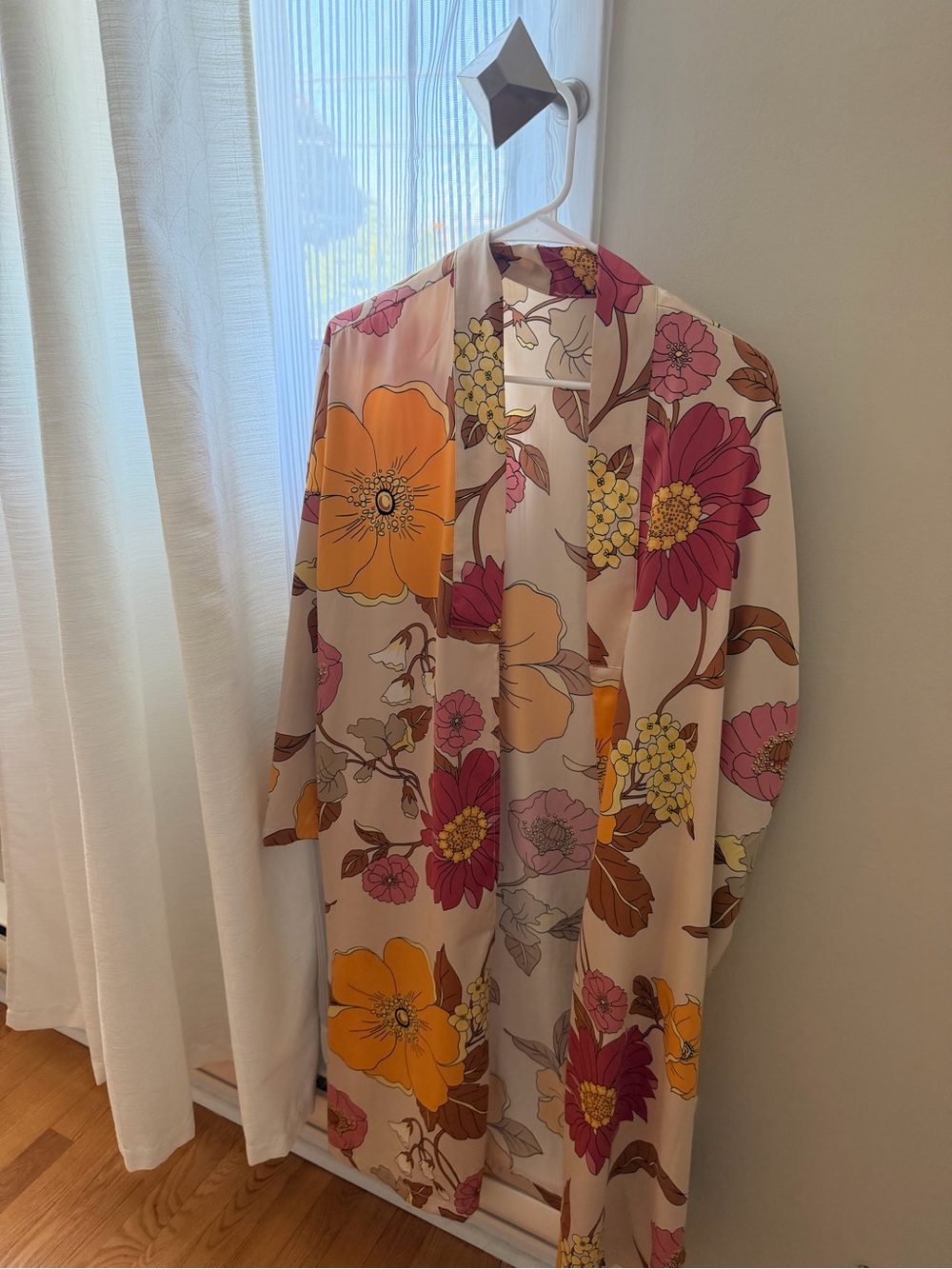 ZARA - Floral Pink Yellow Orange Long Tunic